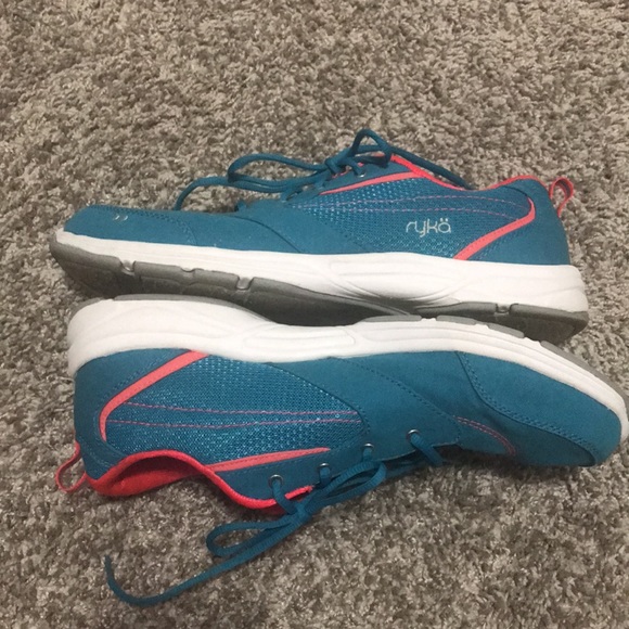 RYKA blue/orange memory form canvas sneakers (worn 1X) Excellent Condition - Picture 4 of 5
